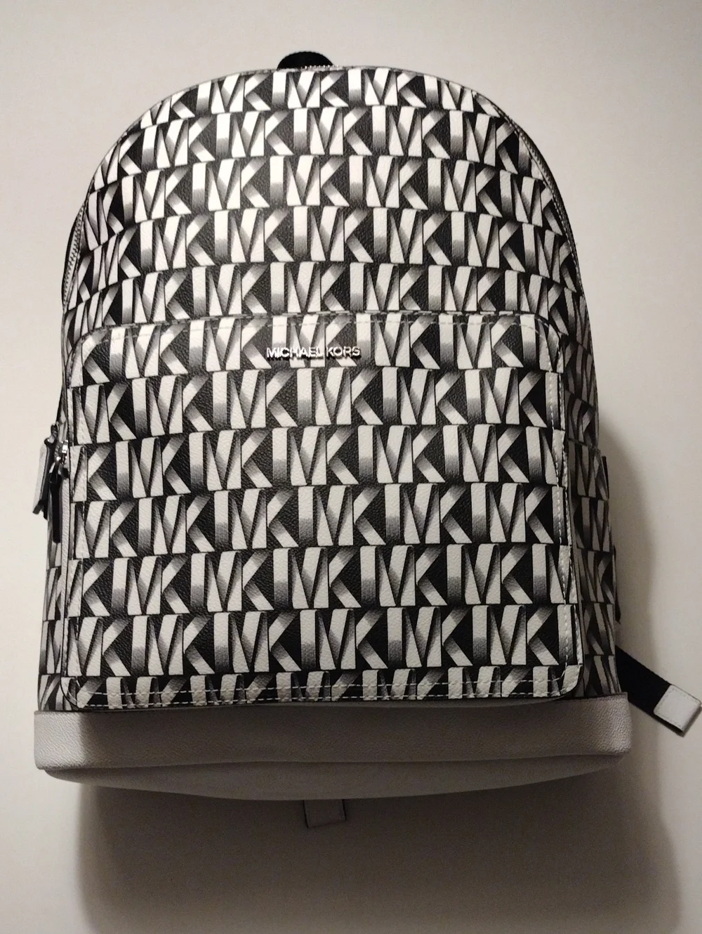 Michael Kors Black & White Signature Logo Backpack
